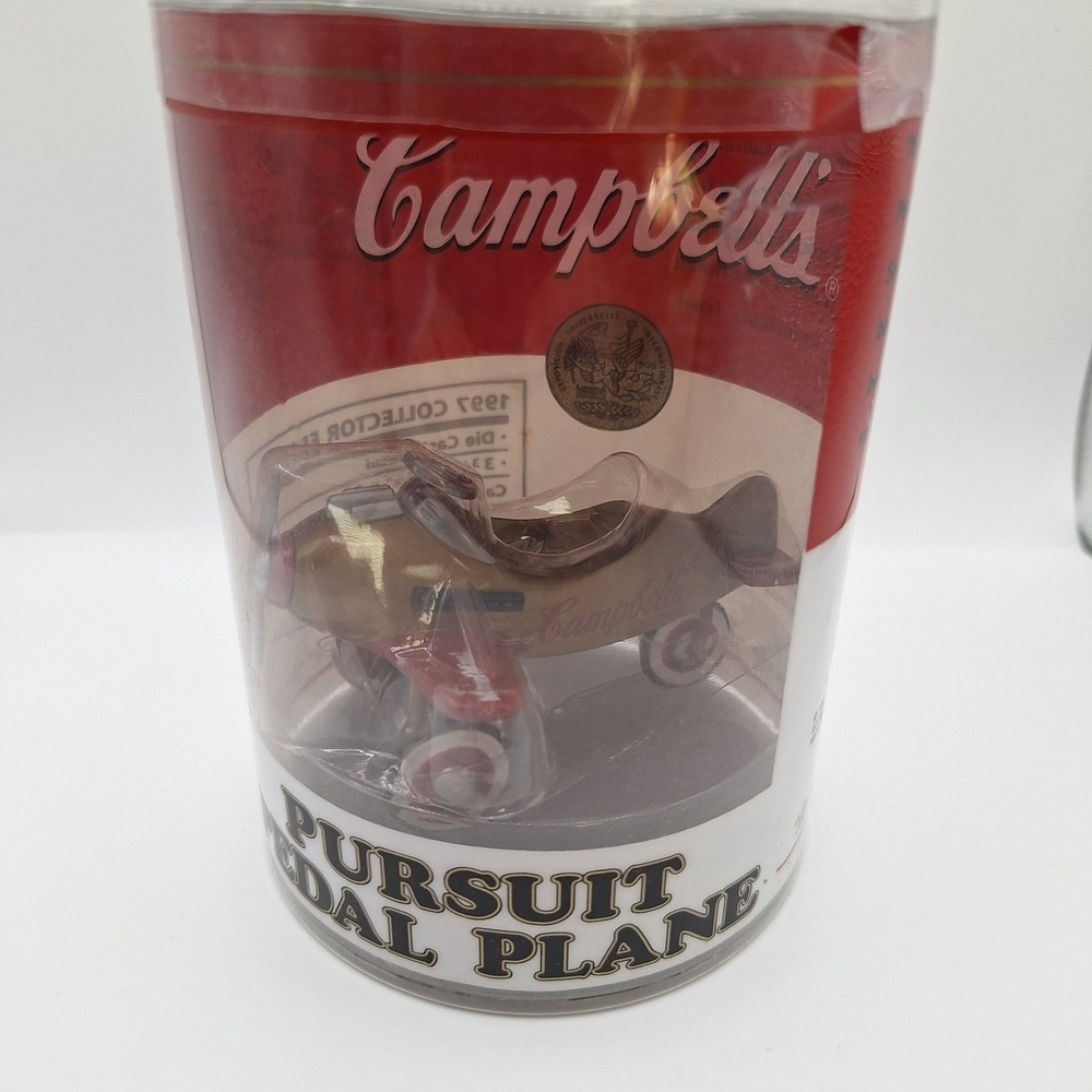 Replica Pursuit Pedal Plane Die Cast Campbell's Soup Collectible '97 PLANE ONLY